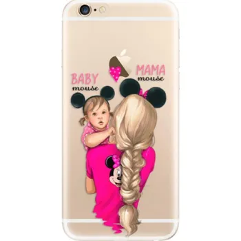 Pouzdro na mobilní telefon Odolné silikonové pouzdro iSaprio - Mama Mouse Blond and Girl - iPhone 6/6S