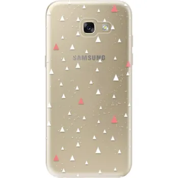 Pouzdro na mobilní telefon Odolné silikonové pouzdro iSaprio - Abstract Triangles 02 - white - Samsung Galaxy A5 2017