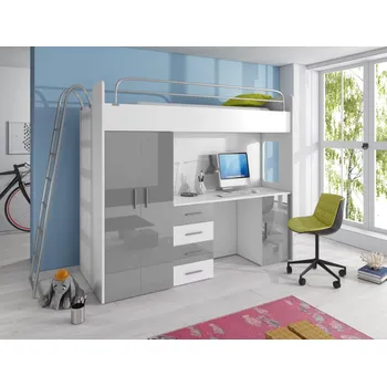 Dětská postel Nábytek PEGAS s.r.o. Patrová postel PARADISE 4D, Šedá