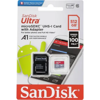 Paměťová karta Sandisk Ultra micro SDXC A1 512 GB + adaptér (SDSQUAR-512G-GN6MA)