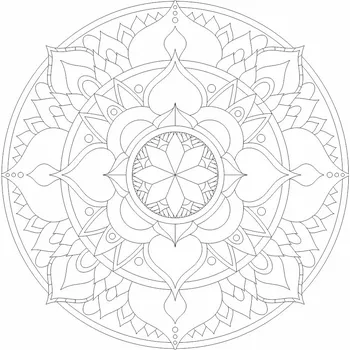 Radost v písku Šablona na pískování mandala Dračí srdce (49) Varianta: 300 x 300 mm