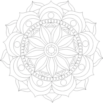 Radost v písku Šablona na pískování mandala Pouštní růže (53) Varianta: 490 x 490 mm