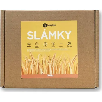 Jednorázové nádobí Slámky - Brčka ze slámy 13 cm - 500 ks