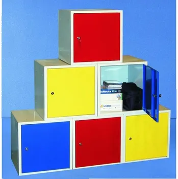 Policová skříň A3020 Uzavíratelná kostka plechová Barvy skříní šedo-zelená RAL6011