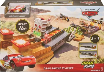 autodráha Mattel Cars XRS Závod Dragsterů Set