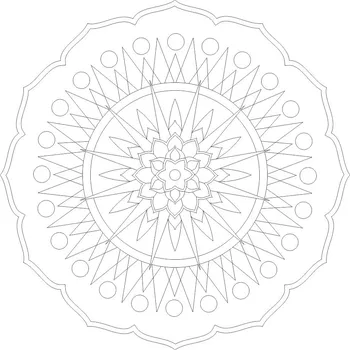 Radost v písku Šablona na pískování mandala odvaha (48) Varianta: 420 x 420 mm