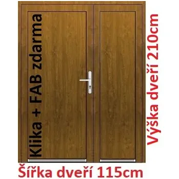 Vchodové dveře Dvoukřídlé vchodové dveře plastové plné Soft Emily 115x210 cm - Akce!