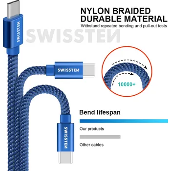 Datový kabel Datový kabel Swissten Textile MicroUSB 1.2m zelený