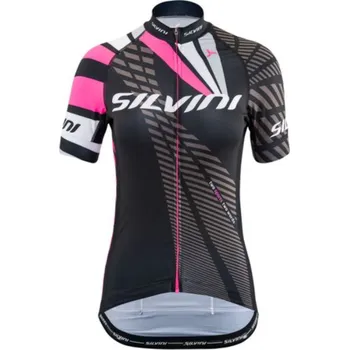 cyklistický dres Silvini Team WD1402 W černý/růžový