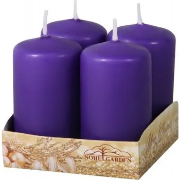 Svíčka Nohel Garden Svíčka adventní matná modrá 4ks velikost: d 4 x 8 cm