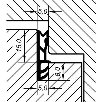 Schodiště PRIMO Těsnění pro falcová křídla EV 5250, plast antracit