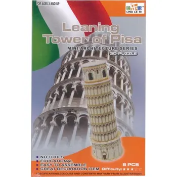 3D puzzle Ling Le Si 3D Šikmá věž v Pise 8 dílků