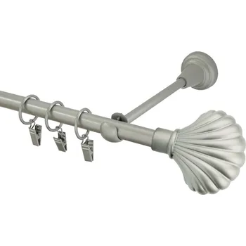 Garnýž Garnýž kovová 320 cm jednořadá 16 mušle matná stříbrná