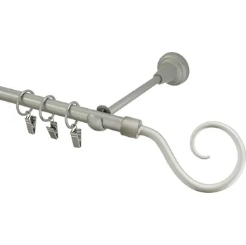 Garnýž Garnýž kovová 320 cm jednořadá 16 hák matná stříbrná