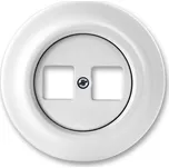 Zásuvka komunikační dvojnásobná, bílá, porcelán, ABB Decento 5014K-C01018