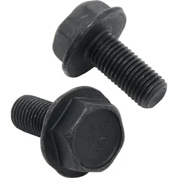 Klika na kolo Šroub Fe do středové osy s přírubou černý - 2ks