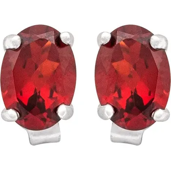 Náušnice Stříbrné náušnice s granátem Ag 1,1 g