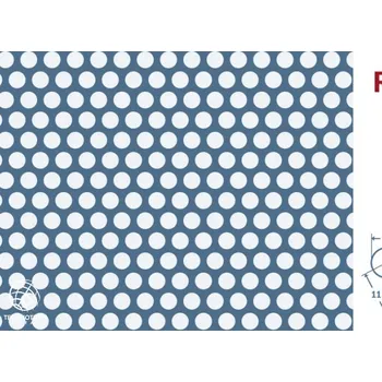 Plech Rv 8-11; tloušťka 0.8 mm, Děrovaný ocelový plech DC01-DC05