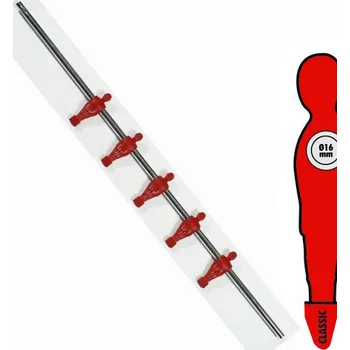 Stolní fotbálek RETA Tyč na stolní fotbal 16 mm s 5 červení hráči