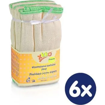 látková plena Kikko Vícevrstvé plenky (4/8/4) - NEBĚLENÉ Premium (38x46cm)