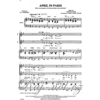 APRIL IN PARIS pro sbor SSAA