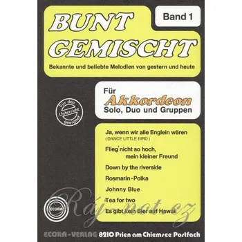 BUNT GEMISCHT 1 / známé melodie v úpravě pro jeden nebo dva akordeony