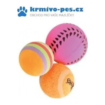 Hračka pro kočku Hračka kočka sada míčků 3ks 4cm oranžová Zolux