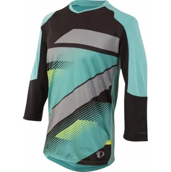 cyklistický dres dres PEARL iZUMi LAUNCH 3/4 SLEEVE černá/VIR zelená L