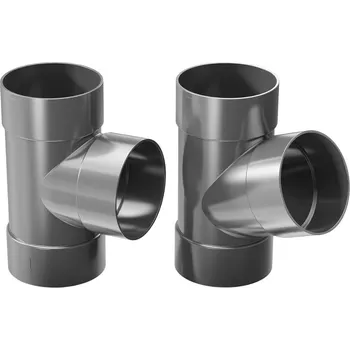 Čistič okapů Plastové napojení do svodu Gutta Aqua 110 mm Barva: antracit, Délka: 67,5°