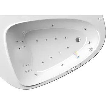 Vana Sanjet Sanjet, masážní vana Ravak Love Story II 196x113-139 cm, levá v systému Hydro+Magic s digi ovládáním VY4 + odtokový komplet zdarma + nosná konstrukce zdarma