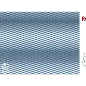 Plech Rv 1,5-2,5; tloušťka 1 mm, Děrovaný nerezový plech 1.4301 - 1.4307