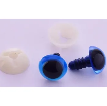 Hračka pro nejmenší Očička bezpečnostní 1,5 cm metalická modrá - 2 ks