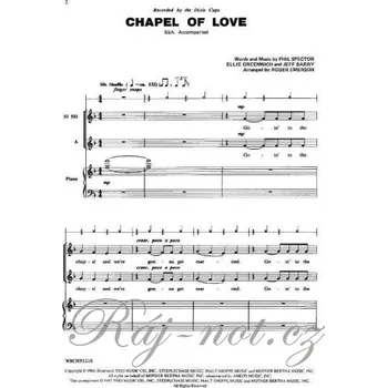CHAPEL OF LOVE / SSA + piano/chords