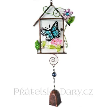 Zdobený Zvonek / Zvonkohra Motýl 47cm