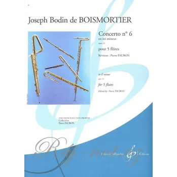 BOISMORTIER: CONCERTO No.6 E minor Op. 15 for 5 flutes