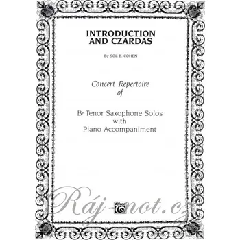 INTRODUCTION A CZARDAS TENOR noty pro tenor saxofon a klavír