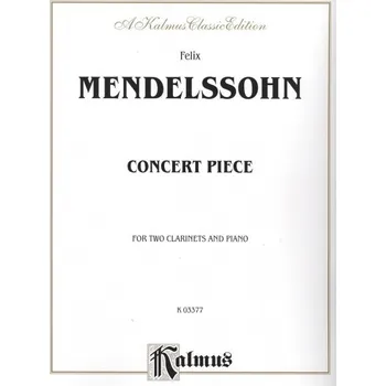 Mendelssohn: Concert Piece for Two Clarinets & Piano / Koncert pro dva klarinety a klavír