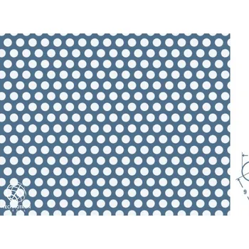 Plech Rv 6-9; tloušťka 1,5 mm, Děrovaný ocelový plech DC01-DC05