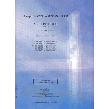 BOISMORTIER: CONCERTO No.3 D major Op. 15 for 5 flutes