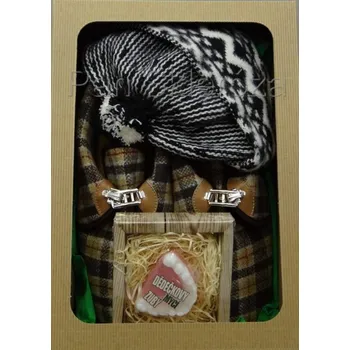 Čepice Pegres Papuče s přezkou, zmijovka a mýdlo zuby v dárkové krabici