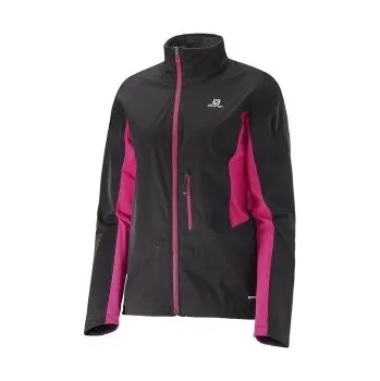 Dámská větrovka Dámská bunda SALOMON Lightning Softshell Black/Yarrow Pink S + doprava zdarma!