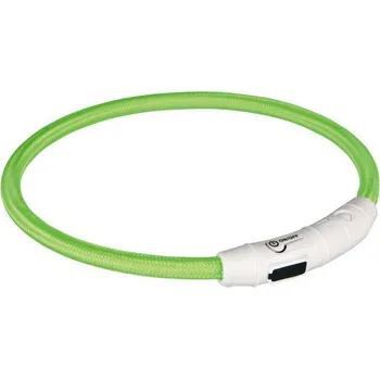 Obojek pro psa Trixie Svítící kroužek USB zelený