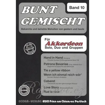 BUNT GEMISCHT 10 / známé melodie v úpravě pro jeden nebo dva akordeony