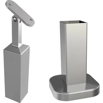 Zábradlí Hahn Steel Prvek pro dřevěný sloupek 40 x 40 mm a rukojeť O42,4 mm