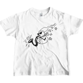 Tričko s potiskem Sněhulák muzikant dětské