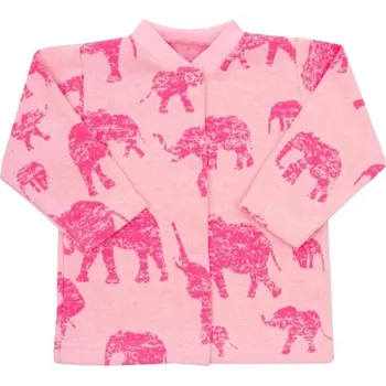 Dívčí kabát BABY SERVICE Kojenecký kabátek Baby Service Sloni růžový Růžová 68 (4-6m)