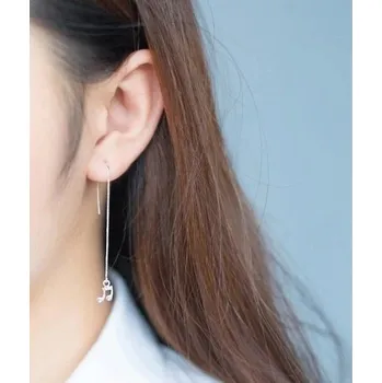 Visící náušnice ve tvaru not osminových