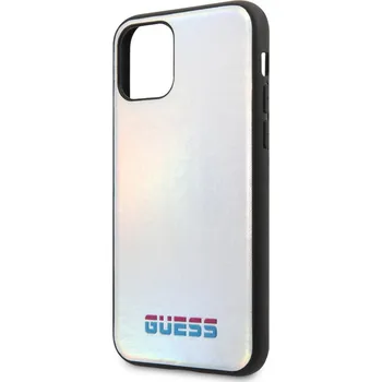 Pouzdro na mobilní telefon Guess Iridescent pro iPhone 11 Pro Max stříbrné