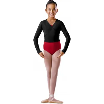 Dívčí oblečení Bloch,Dětský zavinovací svetřík BU501C, černá 104-110