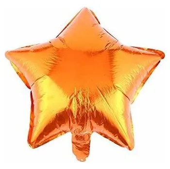 Balónek Fóliový balónek hvězda oranžová 45 cm